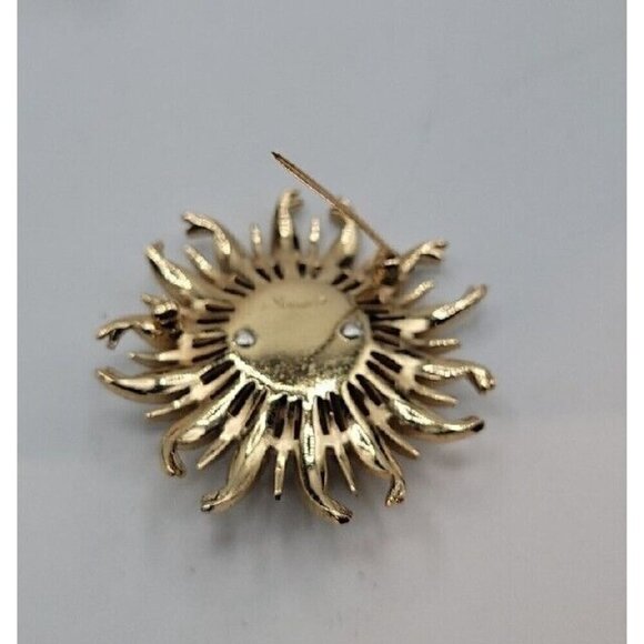 Crown Trifari Alfred Philippe Brooch Invisible Set Blue Sunburst RARE BROOCH - Picture 15 of 16